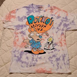 Nickelodeon T-Shirt - Rocco's Modern Life - Large Tie Dye